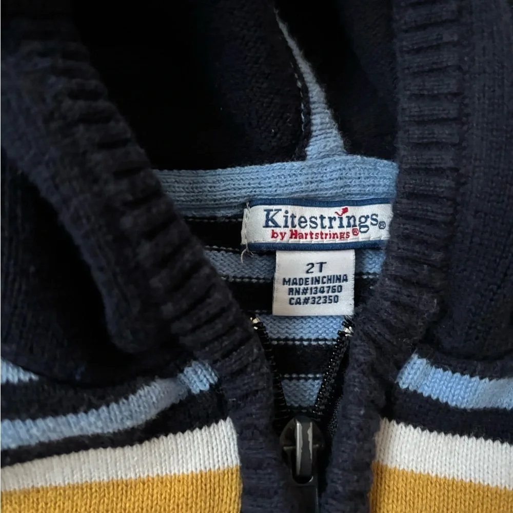Vintage Kitestrings by Hartstrings Navy Striped Toddler Hoodie